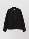 Airei Cotton Shirt With Inverted Pleat And Drop Shoulder In Black