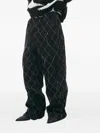 Airei Diamond-pattern Jeans In Black