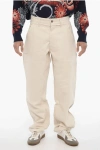 Airei Frayed Hem Twill Cotton Pants