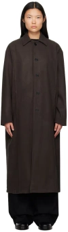 Airei Gray Seam Pocket Coat In Iron