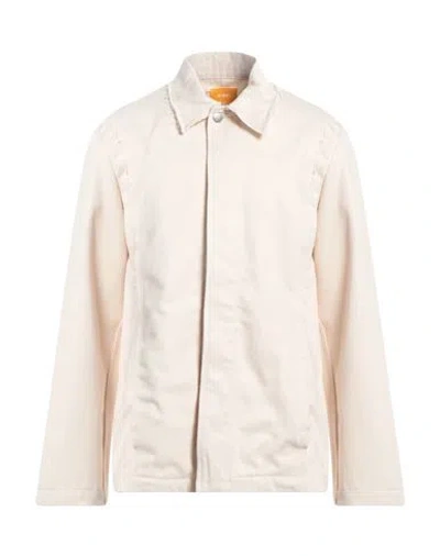 Airei Man Overcoat & Trench Coat Cream Size L Organic Cotton In White