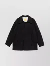 Airei Medium Alpaca Wool Coat With Brushed Finish In Black