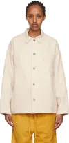 Airei Off-white Raw Edge Jacket In Natural