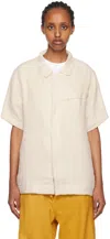Airei Off-white Raw Edge Shirt In Natural