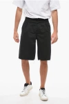 AIREI PLEATED SHORTS WITH RAW CUT DETAILS