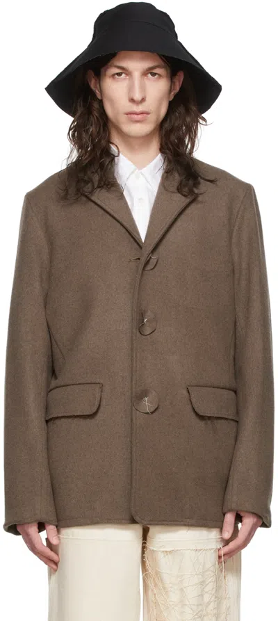 Airei Ssense Exclusive Brown Wool Blazer