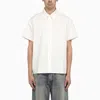 Airei White Short-sleeved Cotton Shirt In Black