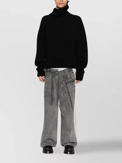 AIREI WOOL BLEND DROP SHOULDER KNIT SWEATER