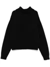 Airei Roll Neck Wool-cashmere Blend Sweatshirt In Black