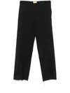Airei Wool Trousers Featuring Exposed-seam Detailing In Black