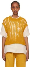 Airei Yellow Laddering Vest In Saffron