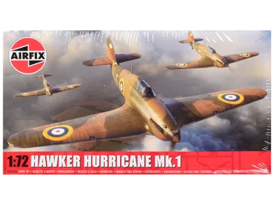Airfix Level 1 Model Kit Hawker Hurricane Mk. I Aircraft With 2 Scheme Options 1/72 Scale Plastic Model Kit In Multi
