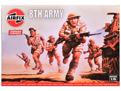 Airfix Level 1 Model Kit Wwii British 8th Army 49 Piece Figure Set 1/76 Plastic Model Kit By  In Multi
