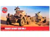 Airfix Level 2 Model Kit Ferret Scout Mk.1 Armored Car With 3 Scheme Options 1/35 Plastic Model Kit By Airf In Brown