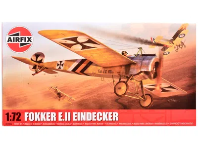 Airfix Level 2 Model Kit Fokker E. Ii Eindecker Aircraft 1/72 Plastic Model Kit By  In Orange