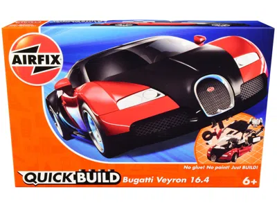 Airfix Quickbuild Skill 1 Model Kit Bugatti Veyron Red / Black Snap Together Model By