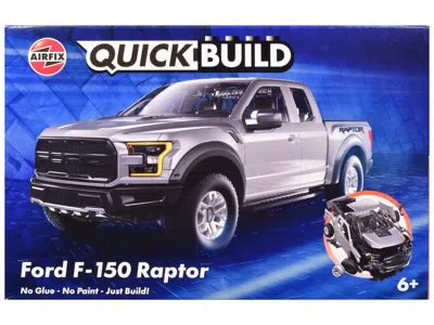 Airfix Quickbuild Skill 1 Model Kit Ford F-150 Raptor Pickup Truck Gray Snap Together Snap Together Painted Plastic Mo
