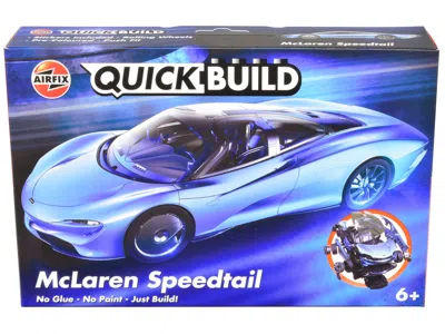 Airfix Quickbuild Skill 1 Model Kit Mclaren Speedtail Light Blue With Black Top Snap Together Painted Plastic Model Ca