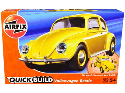 Airfix Quickbuild Skill 1 Model Kit Old Volkswagen Beetle Yellow Snap Together Model By
