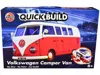 Airfix Quickbuild Skill 1 Model Kit Volkswagen Camper Van Red Snap Together Model By  In Red