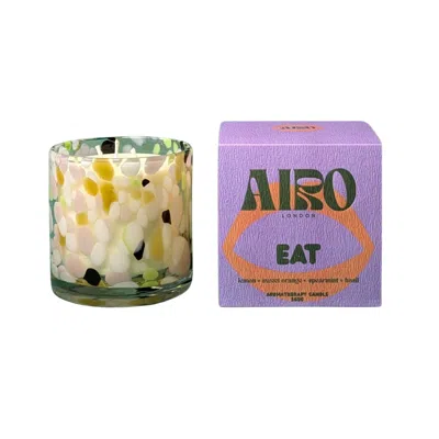 Airo Aromatherapy Eat Aromatherapy Candle With Basil & Sweet Orange In Handblown Glass - White