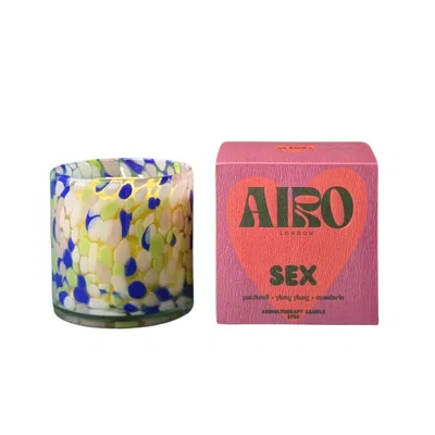 Airo Aromatherapy Sex Aromatherapy Candle With Patchouli In Handblown Glass - Blue