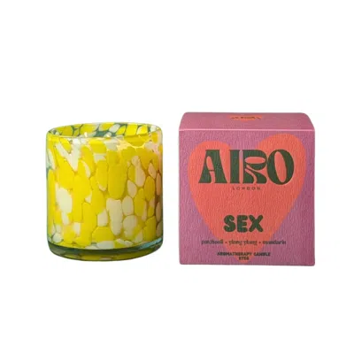Airo Aromatherapy Yellow / Orange Sex Aromatherapy Candle With Patchouli In Handblown Glass - Yellow In Yellow/orange