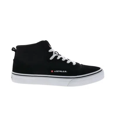 Airwalk Men's Ollie Suede Skate Inspired Sneakers In Black