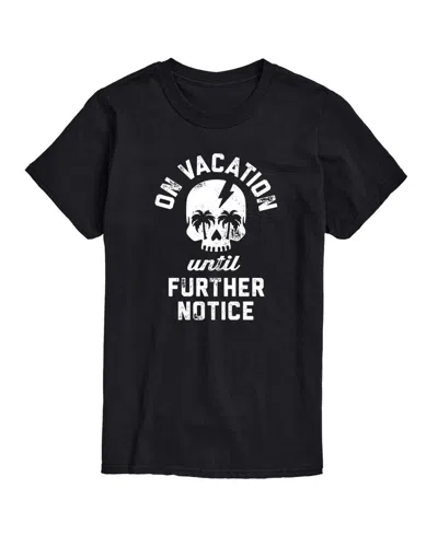 Airwaves Aiewaves Men's Instant Message Vacation Until Further Notice Graphic T-shirt In Black