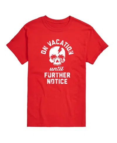 Airwaves Aiewaves Men's Instant Message Vacation Until Further Notice Graphic T-shirt In Red