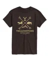 Airwaves Hybrid Apparel Branding Iron Badge Mens Short Sleeve Tee In Dark Brown