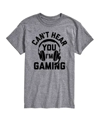 Airwaves Hybrid Apparel Can't Hear You Gaming Mens Short Sleeve Tee In Athletic Heather