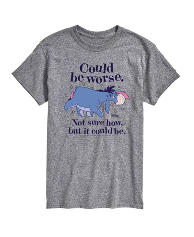 Airwaves Hybrid Apparel Could Be Worse Eeyore Mens Short Sleeve Tee In Athletic Heather