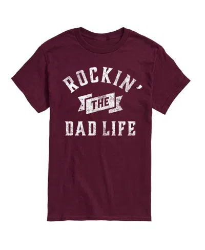 Airwaves Hybrid Apparel Dad Life Mens Short Sleeve Tee In Maroon