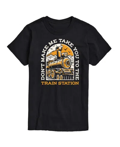 Airwaves Hybrid Apparel Dont Make Me Take You Train Station Mens Short Sleeve Tee In Black
