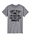 Airwaves Hybrid Apparel Don't Rush Me Last Minute Men's Short Sleeve Tee In Athletic Heather