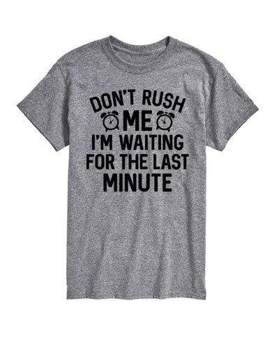 Airwaves Hybrid Apparel Don't Rush Me Last Minute Men's Short Sleeve Tee In Athletic Heather