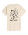 Airwaves Hybrid Apparel Garfield And Odie Mens Short Sleeve Tee In Cream