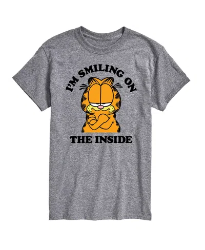 Airwaves Hybrid Apparel Garfield Smiling Mens Short Sleeve Tee In Ath Hthr
