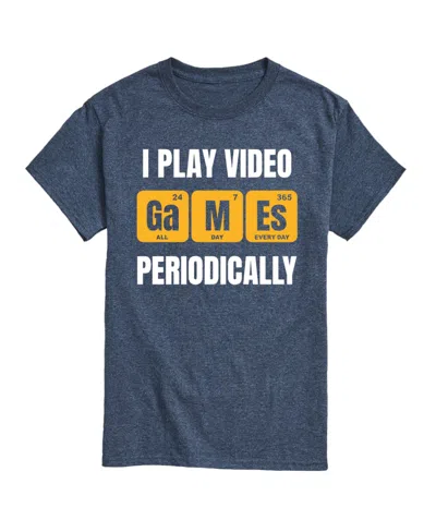 Airwaves Hybrid Apparel I Play Video Games Periodically Mens Short Sleeve Tee In Heather Blue