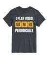 Airwaves Hybrid Apparel I Play Video Games Periodically Mens Short Sleeve Tee In Heather Charcoal