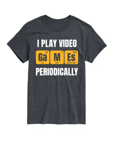 Airwaves Hybrid Apparel I Play Video Games Periodically Mens Short Sleeve Tee In Heather Charcoal