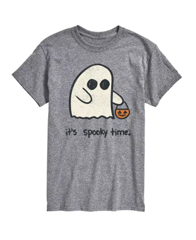 Airwaves Hybrid Apparel It's Spooky Time Men's Short Sleeve Tee In Grey