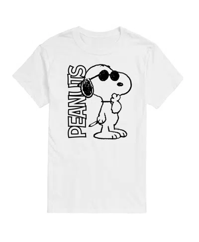 Airwaves Hybrid Apparel Joe Cool Peanuts Logo Mens Short Sleeve Tee In White