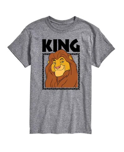 Airwaves Hybrid Apparel King Mufasa Mens Short Sleeve Tee In Athletic Heather