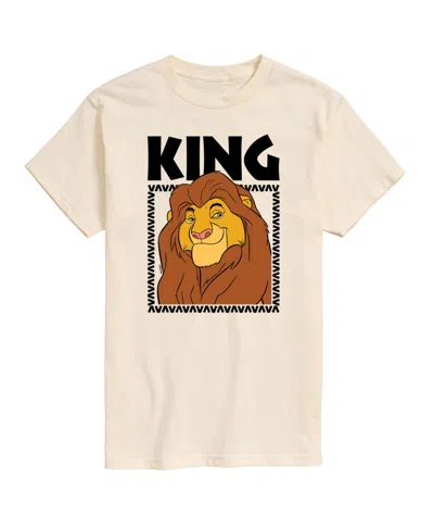 Airwaves Hybrid Apparel King Mufasa Mens Short Sleeve Tee In Cream