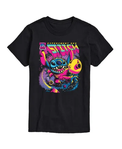 Airwaves Hybrid Apparel Lilo And Stitch Mens Short Sleeve Tee In Black