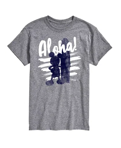 Airwaves Hybrid Apparel Mickey Aloha Mens Short Sleeve Tee In Ath Hthr