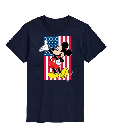 Airwaves Hybrid Apparel Mickey Flag Mens Short Sleeve Tee In Navy
