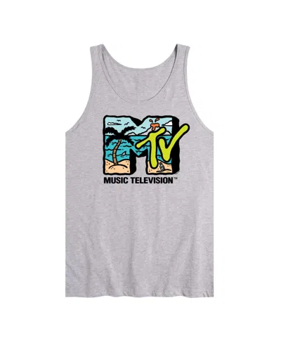 Airwaves Hybrid Apparel Mtv Logo Mens Jersey Tank In Ath Hthr